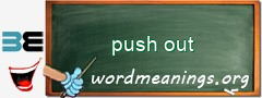 WordMeaning blackboard for push out